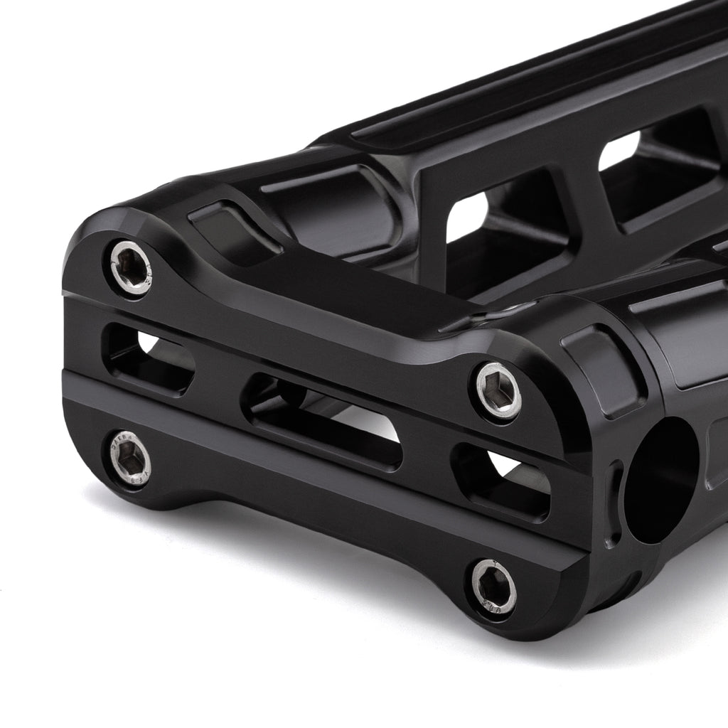 10" Straight Clamp Handlebar Risers for 1-1/8" Handlebars - Anodized Black-Bars & Risers-HellBend Custom Cycles