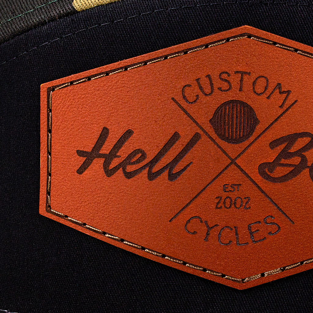 Hellbend Premium Camo 7-Panel Mesh Back Hat - HB Custom Cycle-Apparel, Goods, & Gear-HellBend Custom Cycles